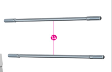 Deo za motor - dvostruki šraf M8×200.5 157M.11.211 New Adviser